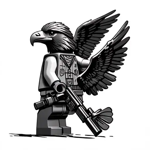 eagle scout fishing lego starwars tattoo design idea