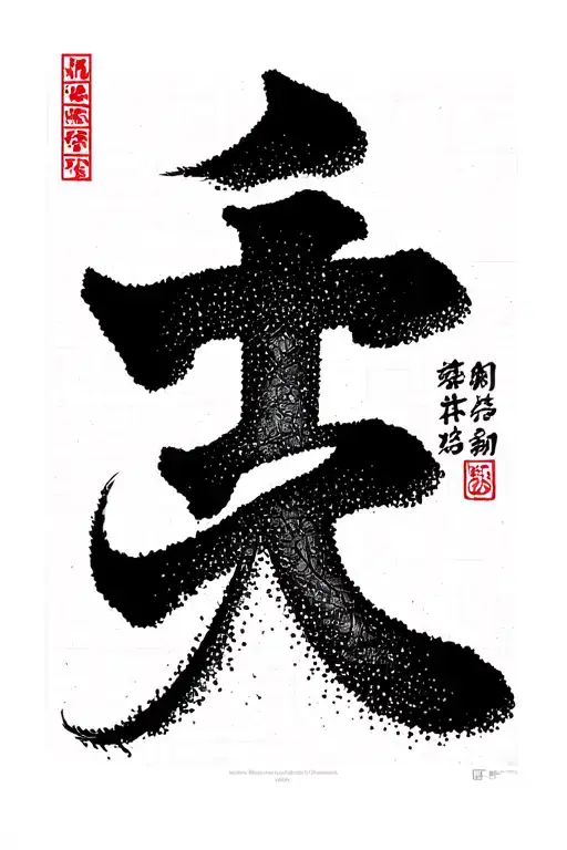 hatred in Japanese kanji tattoo design idea
