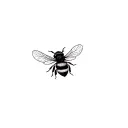 cute bee side view tattoo design idea