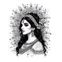 chola woman tattoo design idea