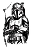 mandalorian star wars tattoo design idea