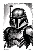 mandalorian star wars tattoo design idea