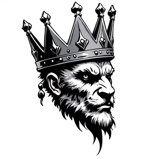 Crown, king, royalty tattoo design idea