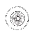 Jet Engine simple only lines tattoo design idea