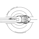 Jet Engine simple only lines tattoo design idea