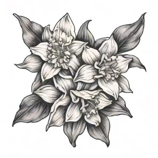 Daffodil And Jonquil tattoo design idea