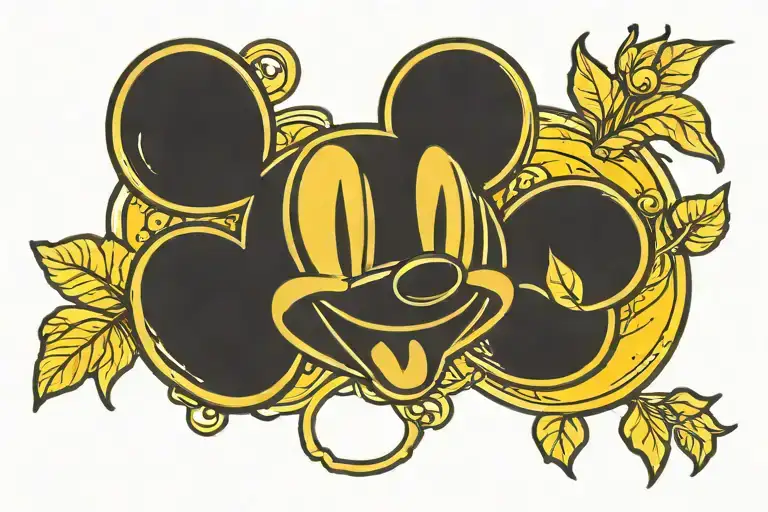 mickey mouse as a lemon tattoo design idea