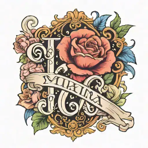 initials MV maxim Victoria tattoo design idea
