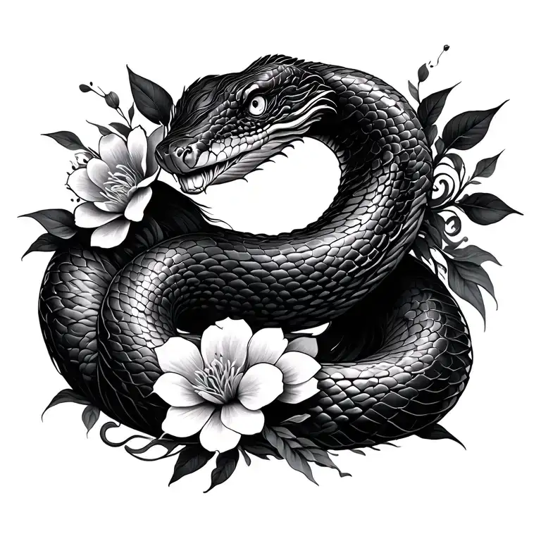 leilani flowers year of the snake mother daughter tattoo wrapped tattoo design idea