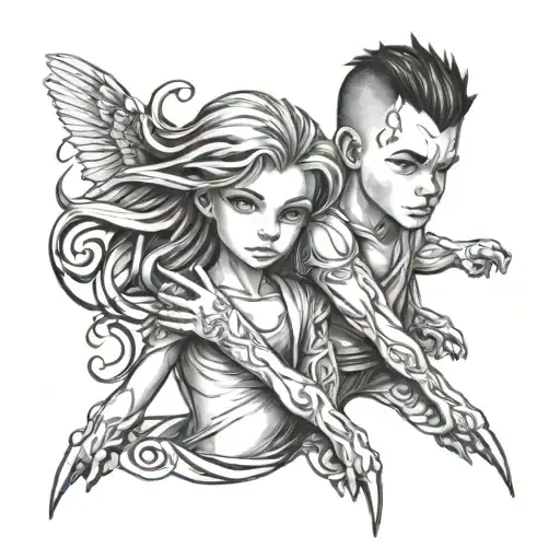 Unbreakable Bond Brother And Sister tattoo design idea