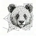 panda bear tattoo design idea
