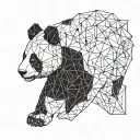 panda bear tattoo design idea