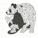 panda bear tattoo design idea