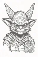 gremlin with ski mask tattoo design idea