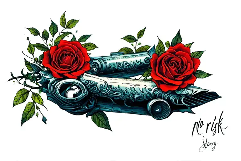 no risk, no story tattoo design idea