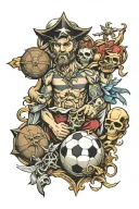 FAMILY, RELIGION, FOOTBALL, INTERIOR tattoo design idea