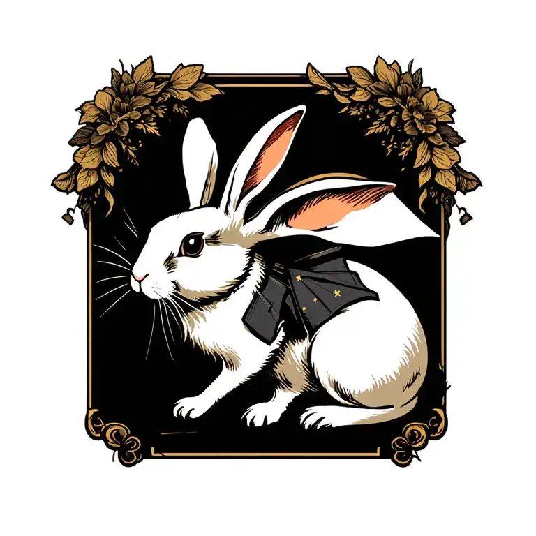 matrix white rabbit tattoo design idea