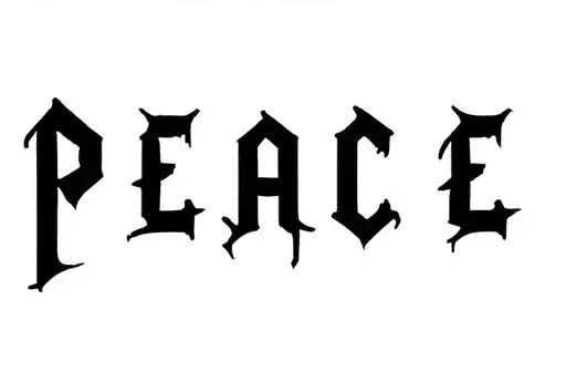 "Peace" tattoo design idea