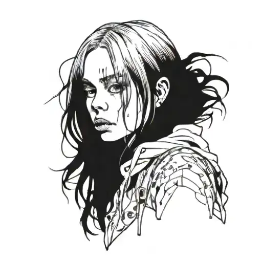 billie eilish lyrics tattoo design idea