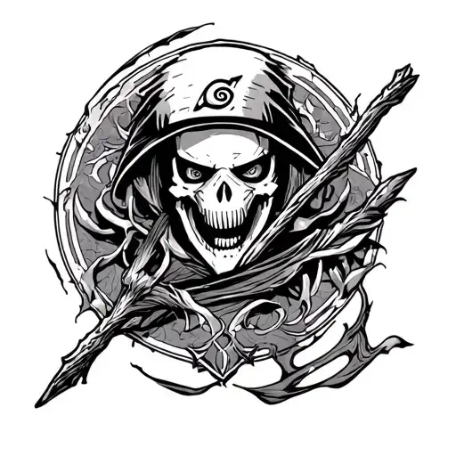 reaper death seal naruto tattoo design idea