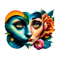 Color tattoo based tattoo design idea