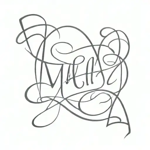 hip hop and word MAHZ tattoo design idea