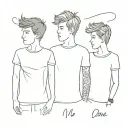 one direction tattoo design idea