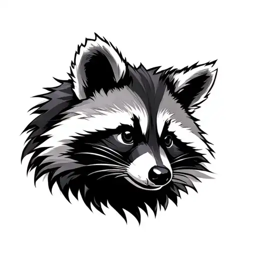 Tactical Racoon tattoo design idea
