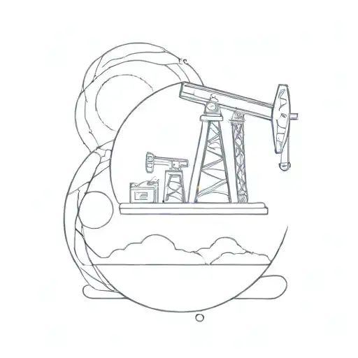 oil production tattoo design idea