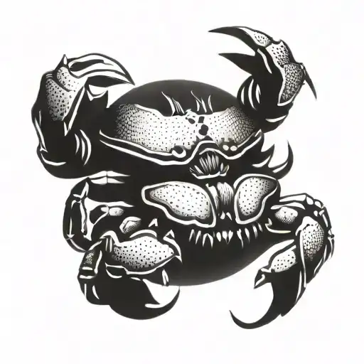 three eyed crab   tattoo design idea