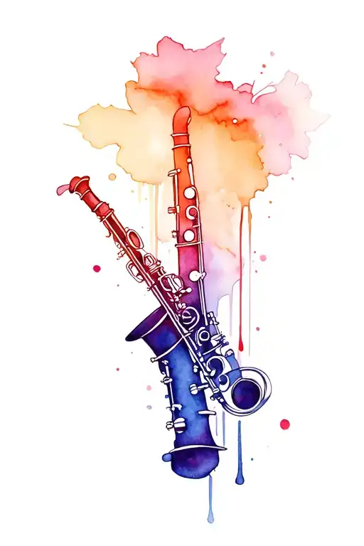 clarinet tattoo design idea