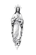 "פטרוס" st peter the apostle in the clouds tattoo design idea