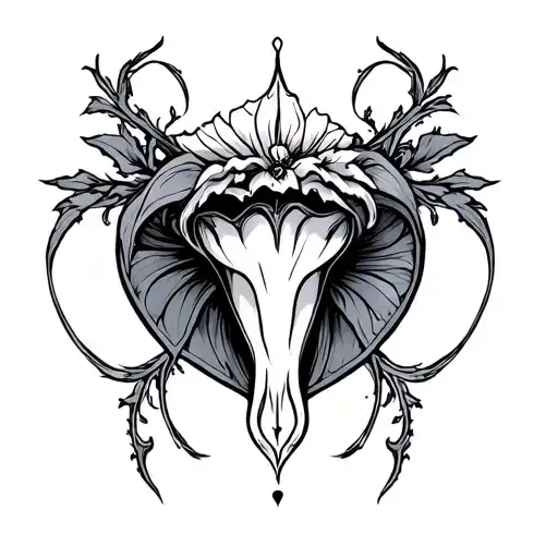 Vulva tattoo design idea