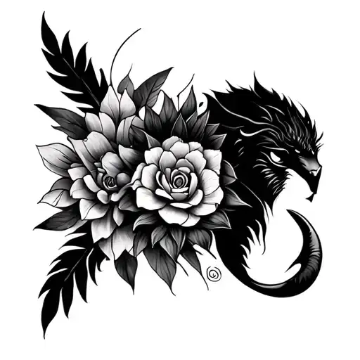 Design a matching tattoo for 3 best friends, this is for a tattoo in hawaii and they are a virgo, scorpio and aAquarius  tattoo design idea