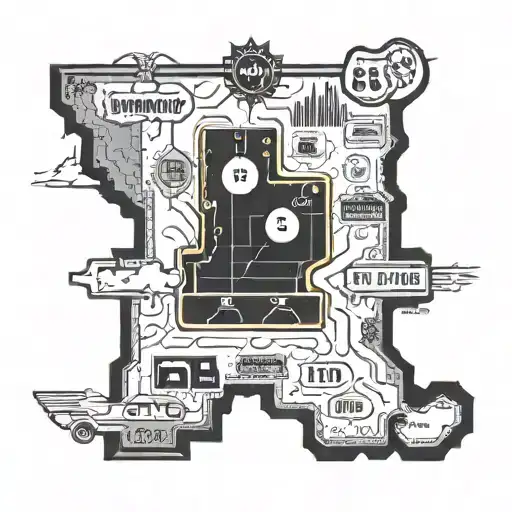 route map 66 map in Illinois state sign tattoo design idea