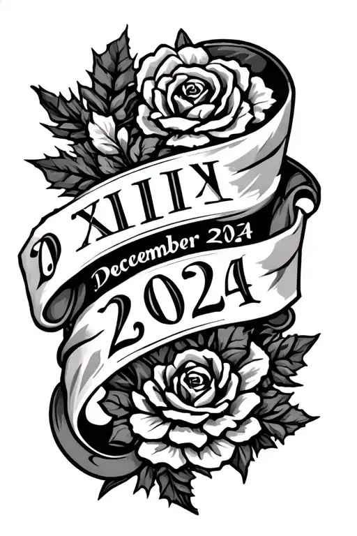 custom SKT with Roman numerals of December 20 2024 tattoo design idea