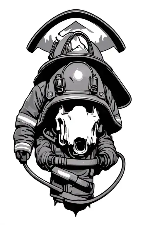 Firefighting tattoo design idea