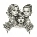 3 Siblings tattoo design idea