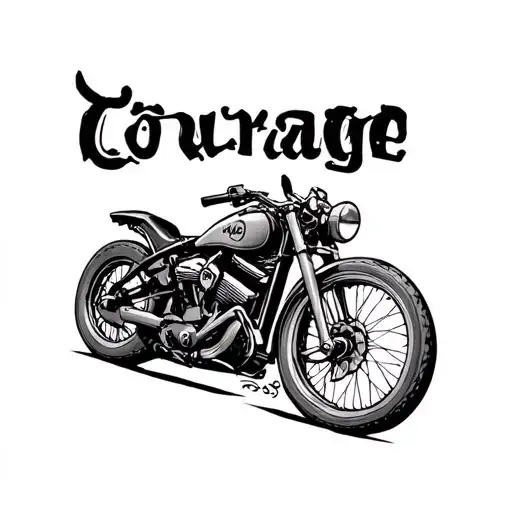 Courage The Bike Coward Dog tattoo design idea
