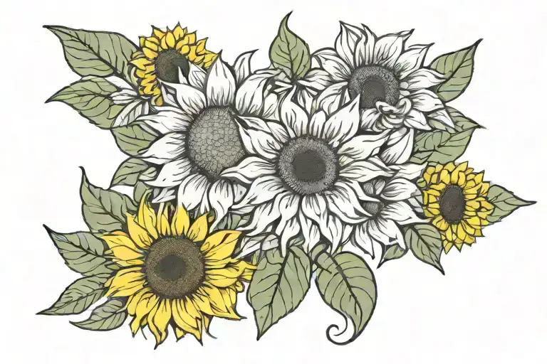 sunflowers mac miller tattoo design idea