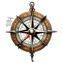 moral compass tattoo design idea