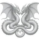 two-headed dragon tattoo design idea