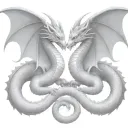 two-headed dragon tattoo design idea