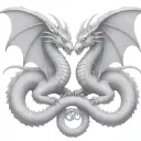 two-headed dragon tattoo design idea
