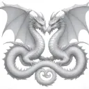 two-headed dragon tattoo design idea