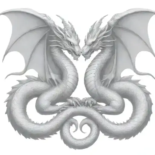 two-headed dragon tattoo design idea