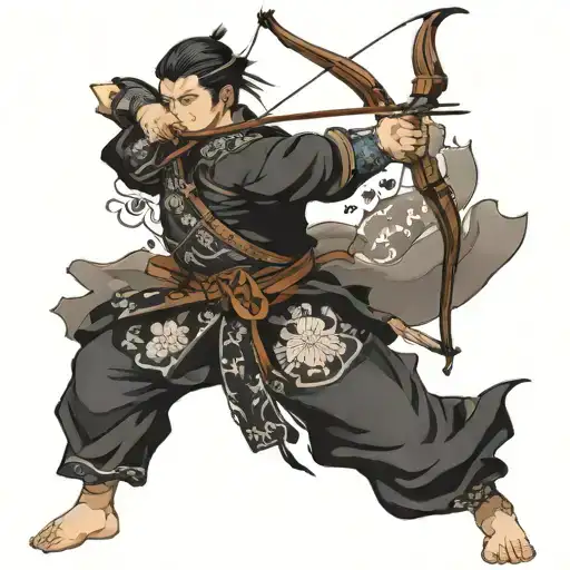 Sagittarius archer shooting tattoo design idea