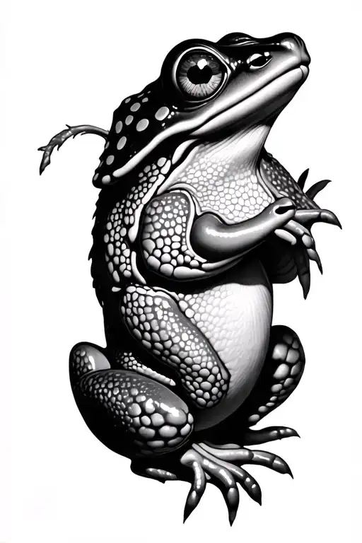 toad flower tattoo design idea