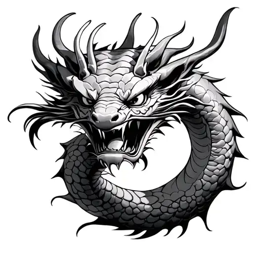 scary mushu mulan tattoo design idea