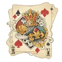 royal flush tattoo design idea